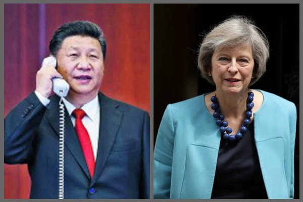 日前，中国国家主席习近平与英国首相特蕾莎．梅（Theresa May ）通话，首次就美、英、法联军空袭叙利亚化武事件发表了看法。（新唐人合成） 
