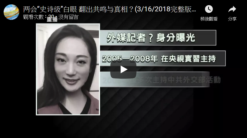 两会〝史诗级〞白眼 翻出共鸣与真相？（视频截图）