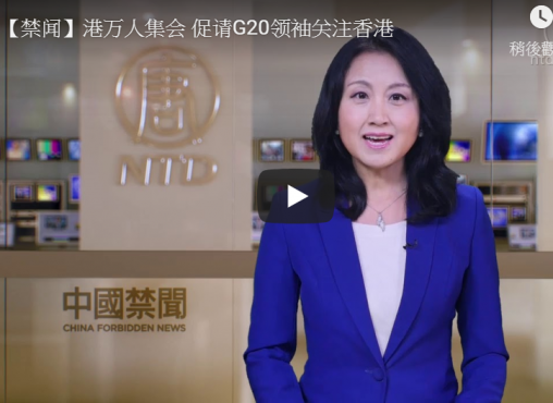 【禁闻】港万人集会 促请G20领袖关注香港