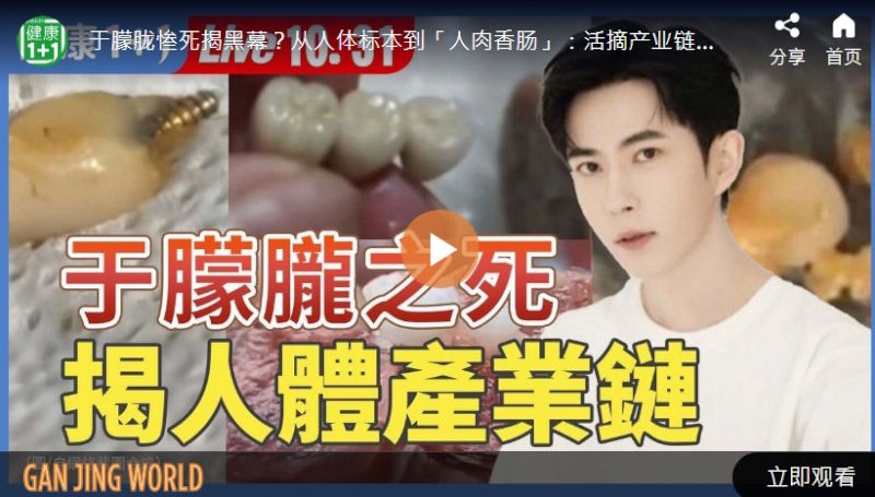 于朦胧之死 曝光人体产业链